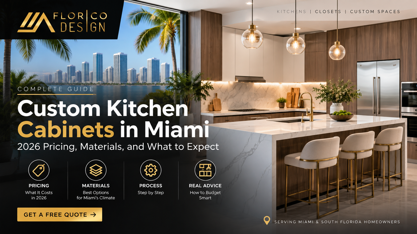 Custom Kitchen Cabinets Miami- 2026 Pricing, Materials, and What to Expect