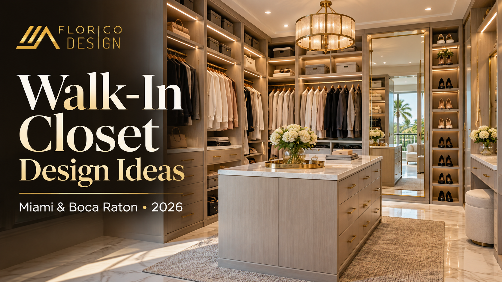 Walk-In Closet Design Ideas for Miami and Boca Raton Homes- Layouts for Every Space in 2026