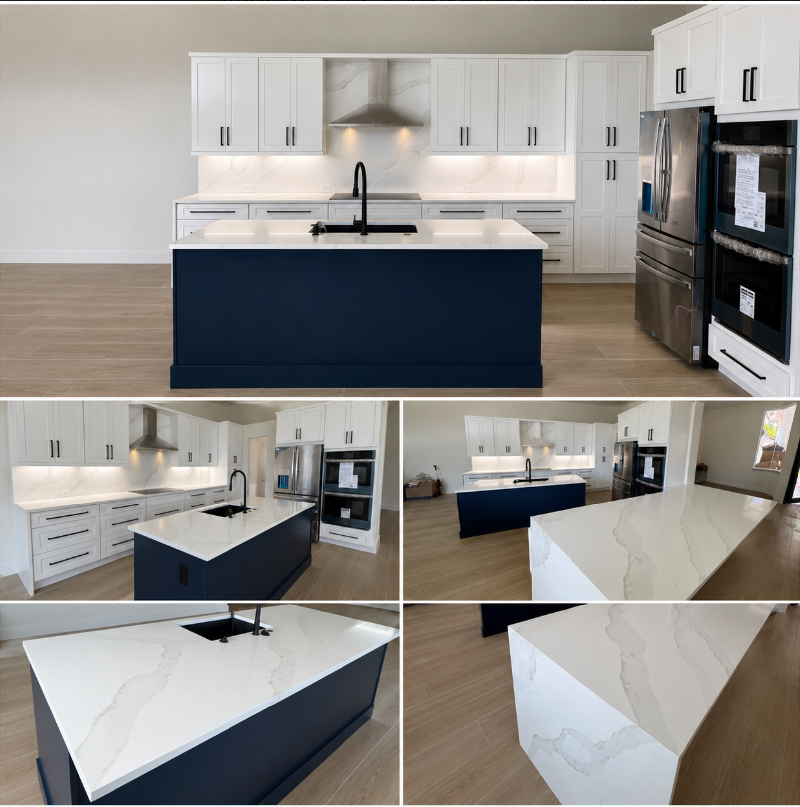 Modern Navy & White Kitchen Remodel