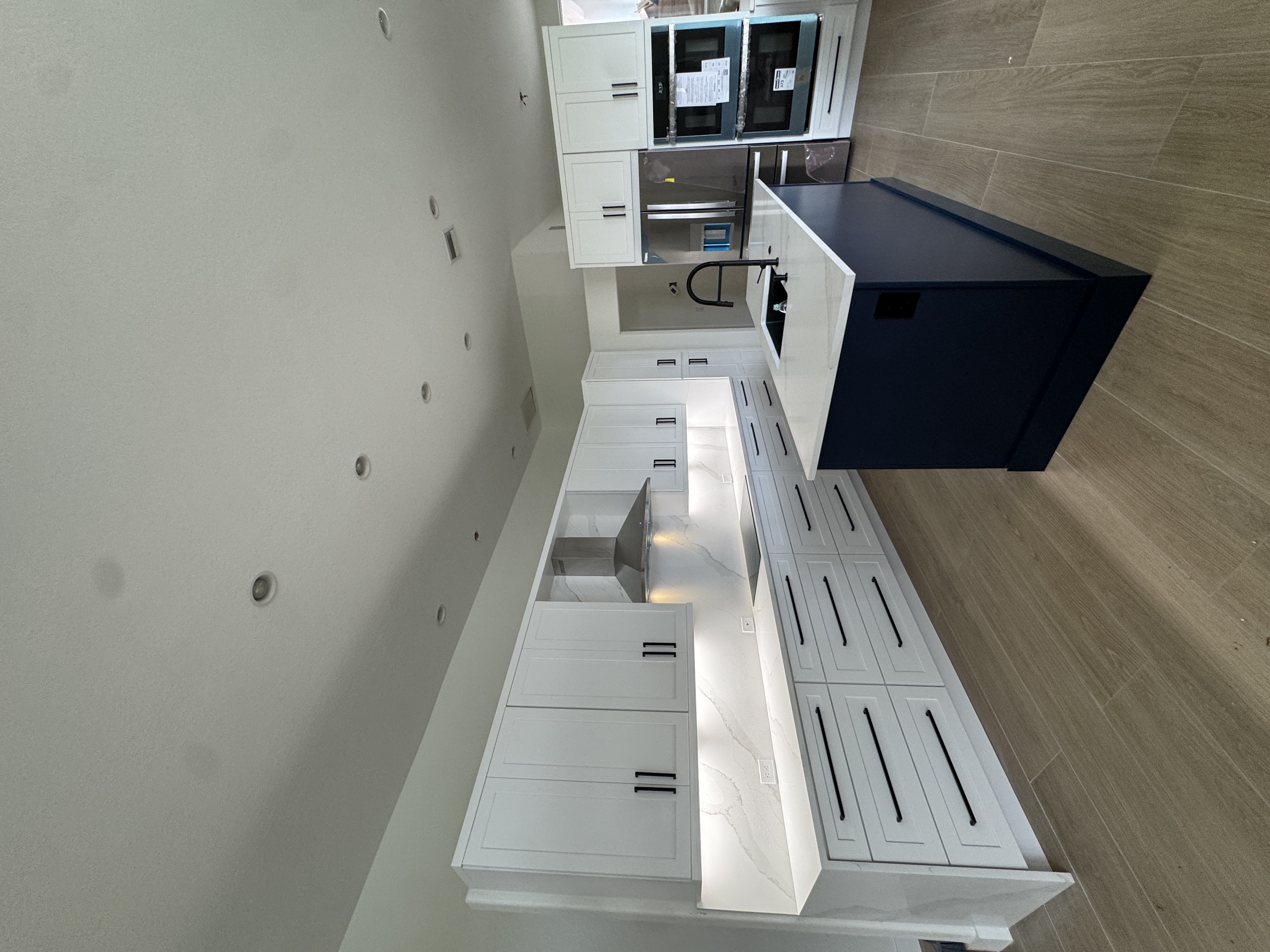 Modern Navy & White Kitchen Remodel