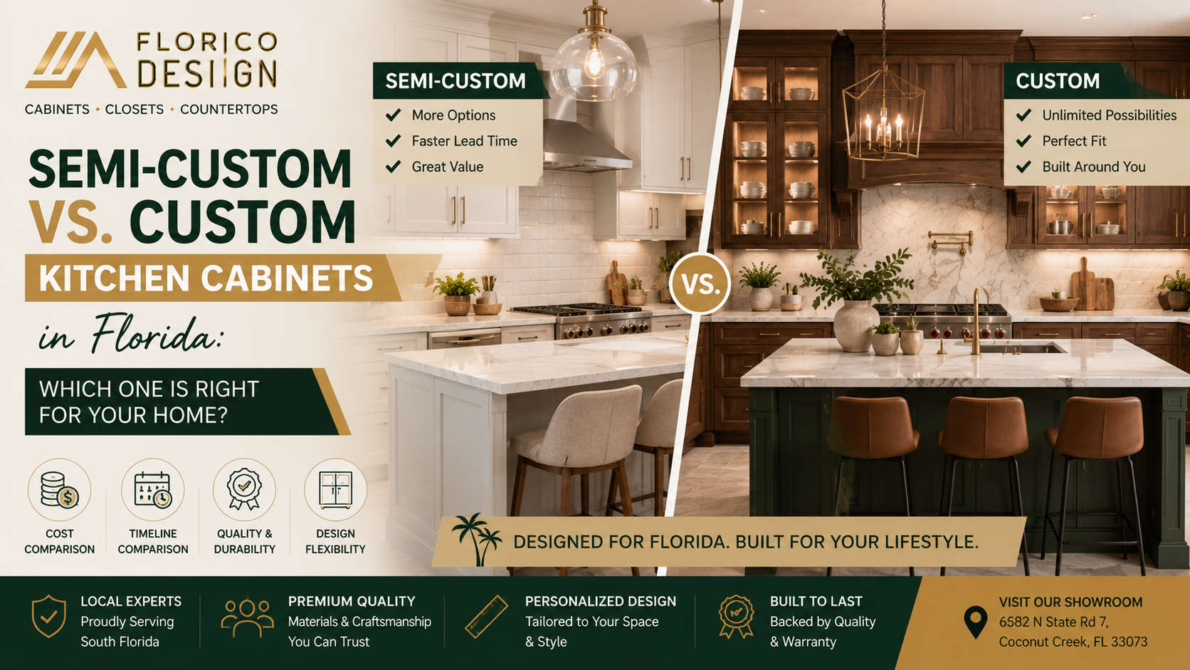 Semi-Custom vs Custom Kitchen Cabinets Guide