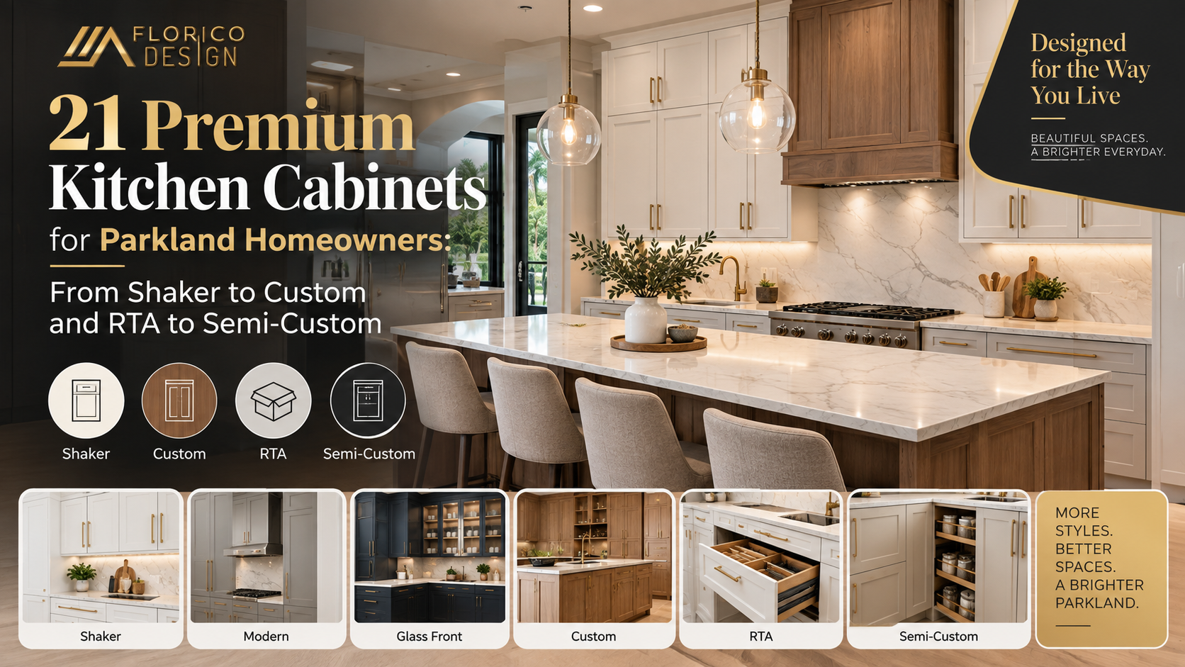 21 Premium Kitchen Cabinets for Parkland Homeowners: From Shaker to Custom and RTA to Semi-Custom