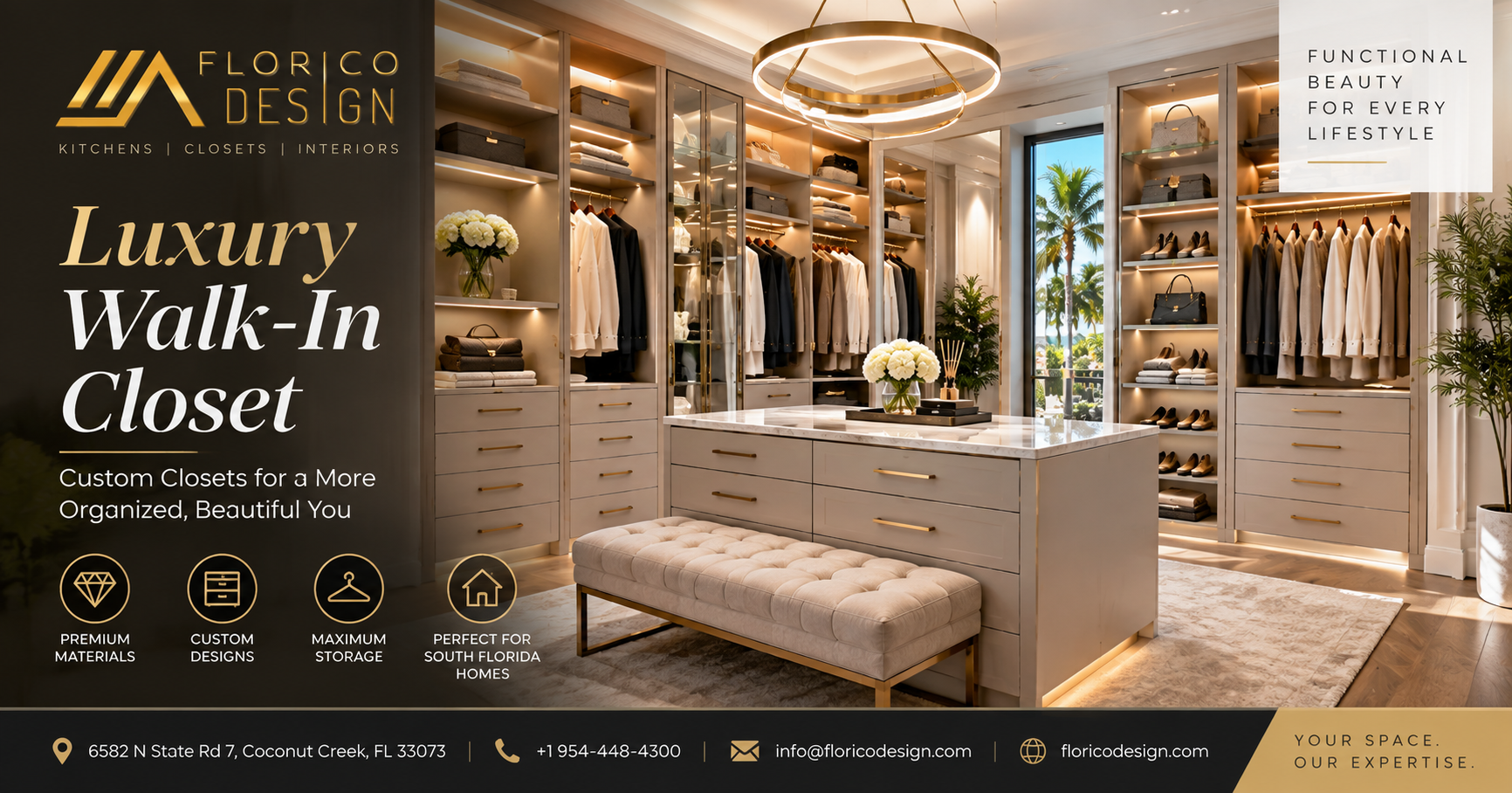 Custom Closet Materials Guide: What Actually Holds Up in South Florida Humidity