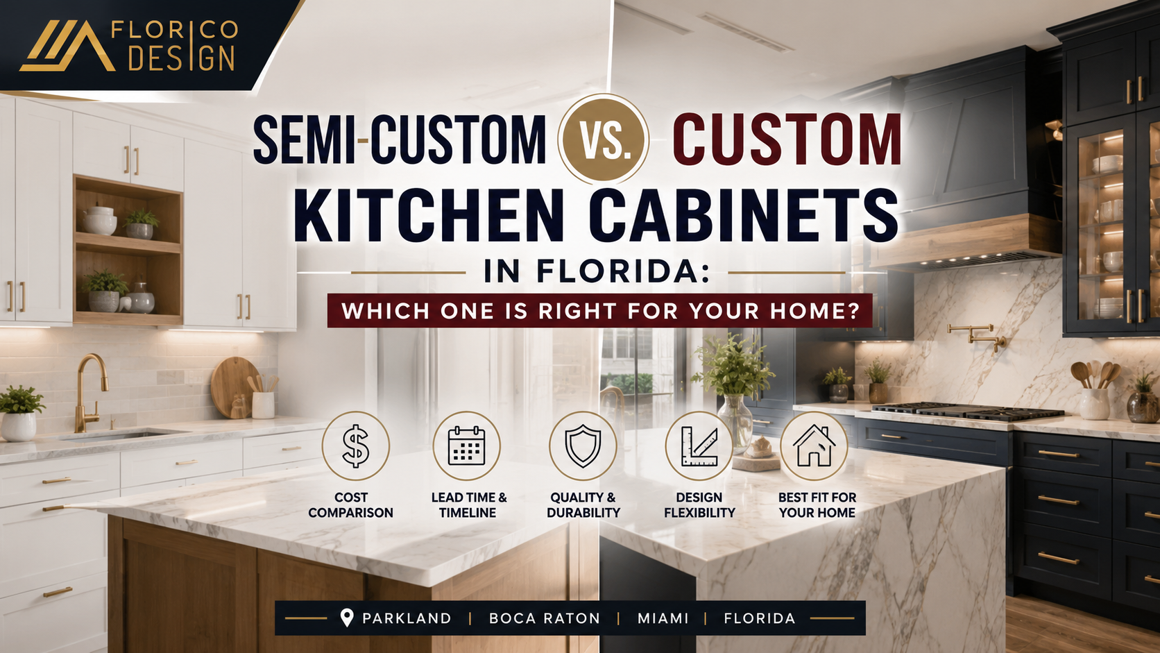 Semi-Custom vs Custom Cabinets in Florida